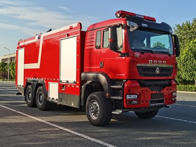 江特牌豪沃18噸泡沫消防車(六驅)(國六)